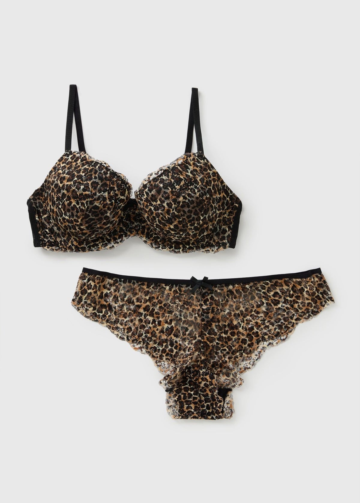 Leapord Print Co-Ord Bra & Knickers Set