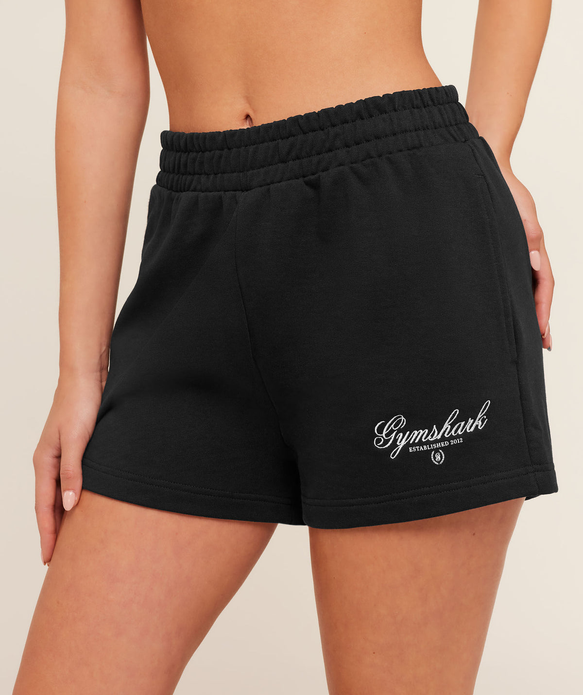 Script Embroidery Short