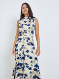 Floral Sleeveless A-Line Maxi Dress