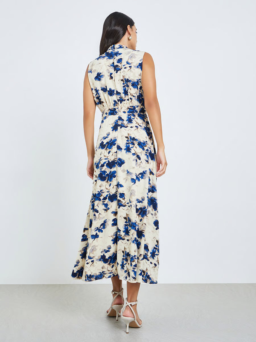 Floral Sleeveless A-Line Maxi Dress