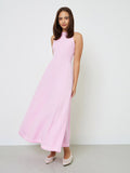 Pink Sleeveless Casual A-Line Maxi Dress
