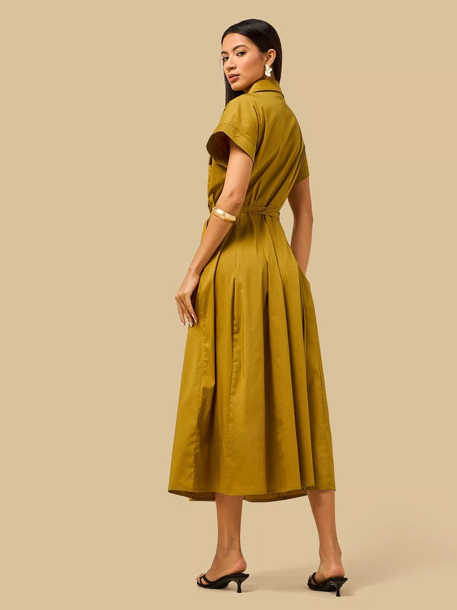 Poplin Utility Shirt Dress
