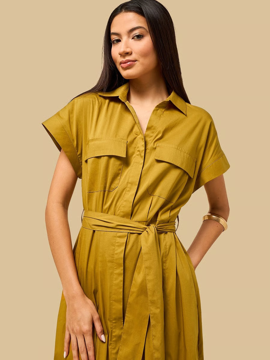 Poplin Utility Shirt Dress