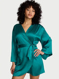 Silky Satin Short Kimono Robe