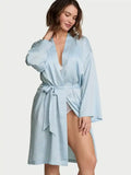Soft Satin Mid-Length Kimono Robe