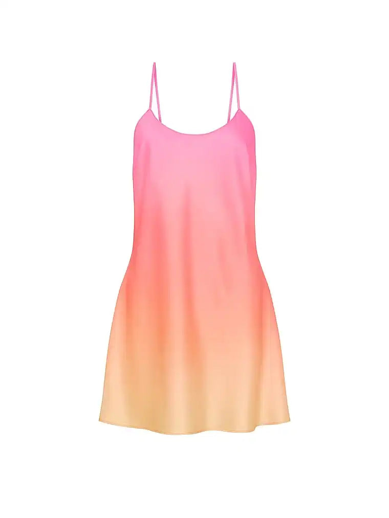 Sunset Ombré Satin Slip Chemise
