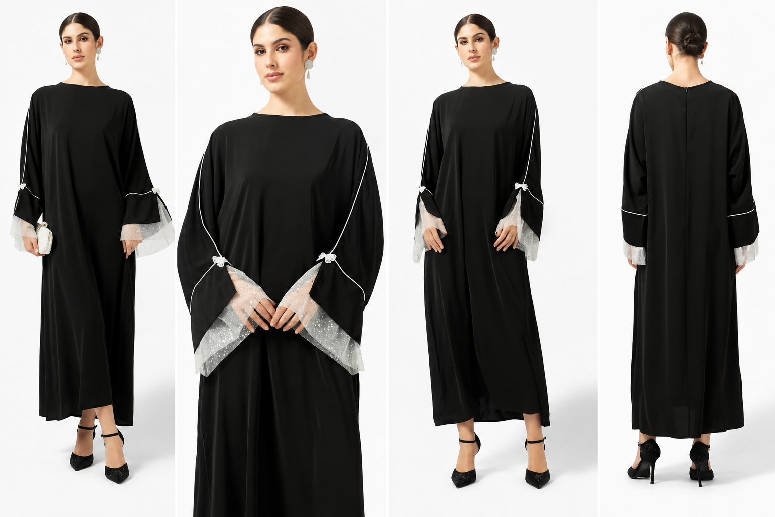 Abaya With Ruffle Sleeves