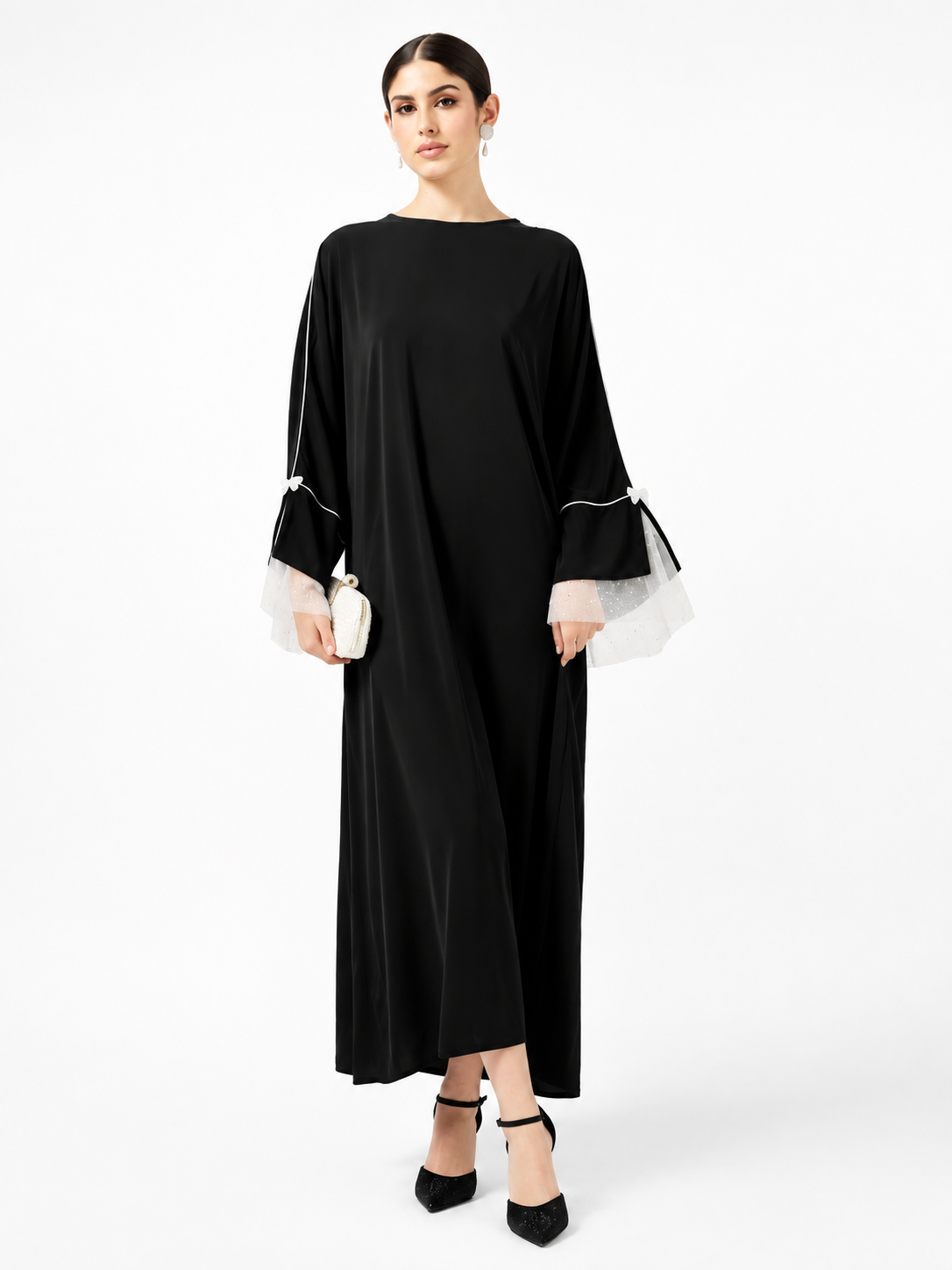 Abaya With Ruffle Sleeves