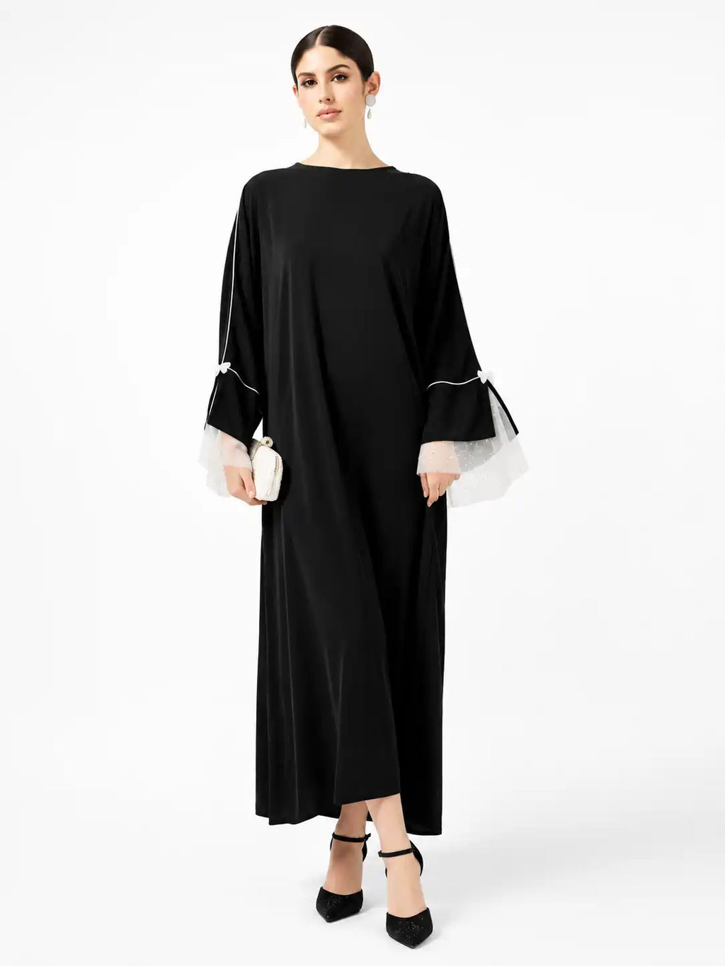 Abaya With Ruffle Sleeves