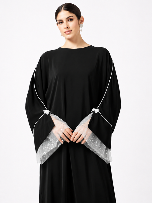 Abaya With Ruffle Sleeves