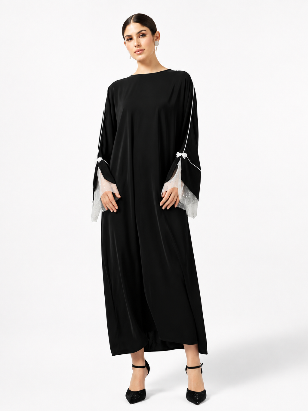 Abaya With Ruffle Sleeves
