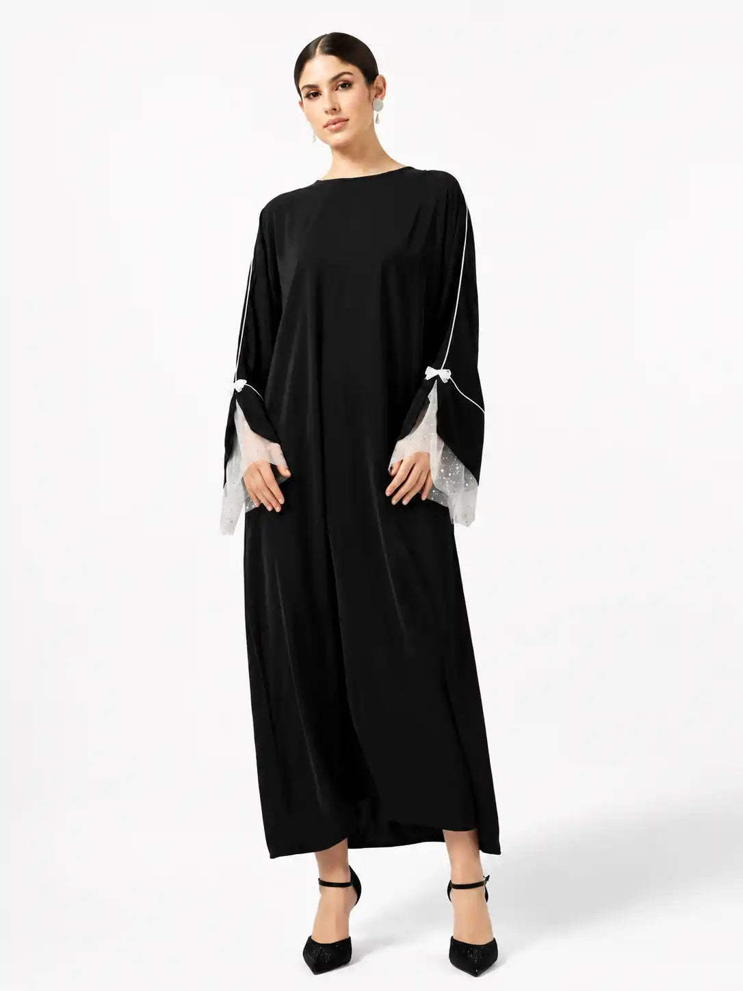 Abaya With Ruffle Sleeves