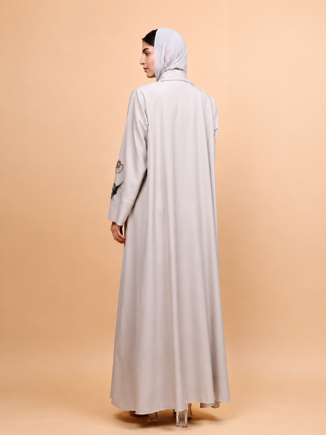 Ethereal Beige Garden Abaya
