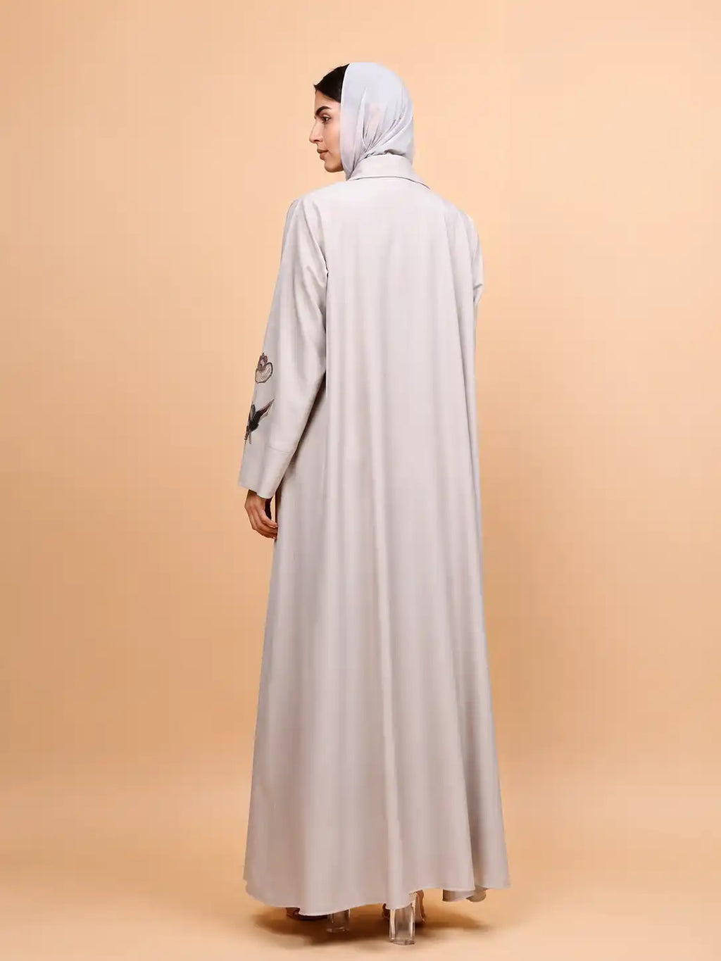 Ethereal Beige Garden Abaya