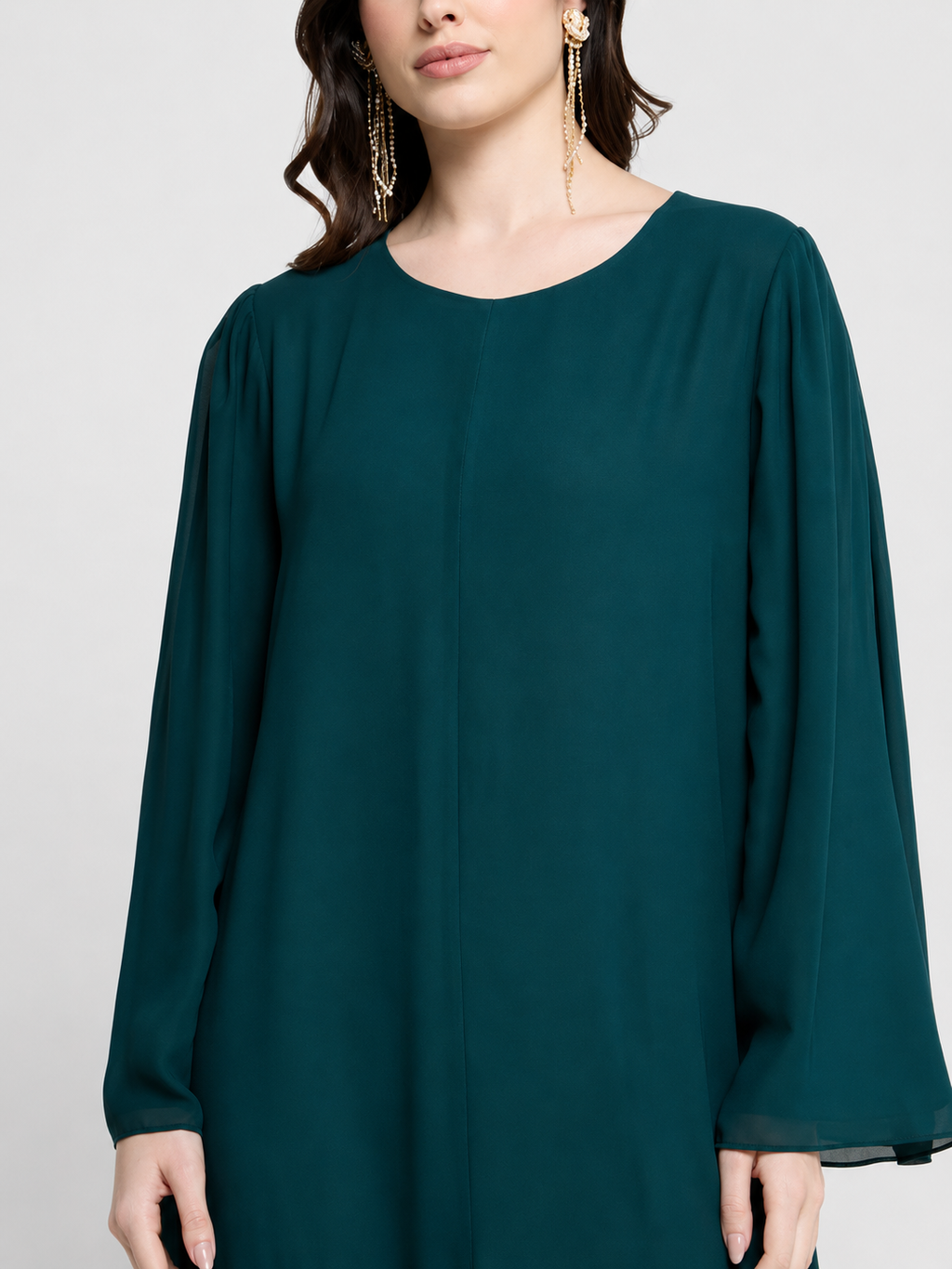 Two Toned Ocean Teal Grace Abaya With Sheila