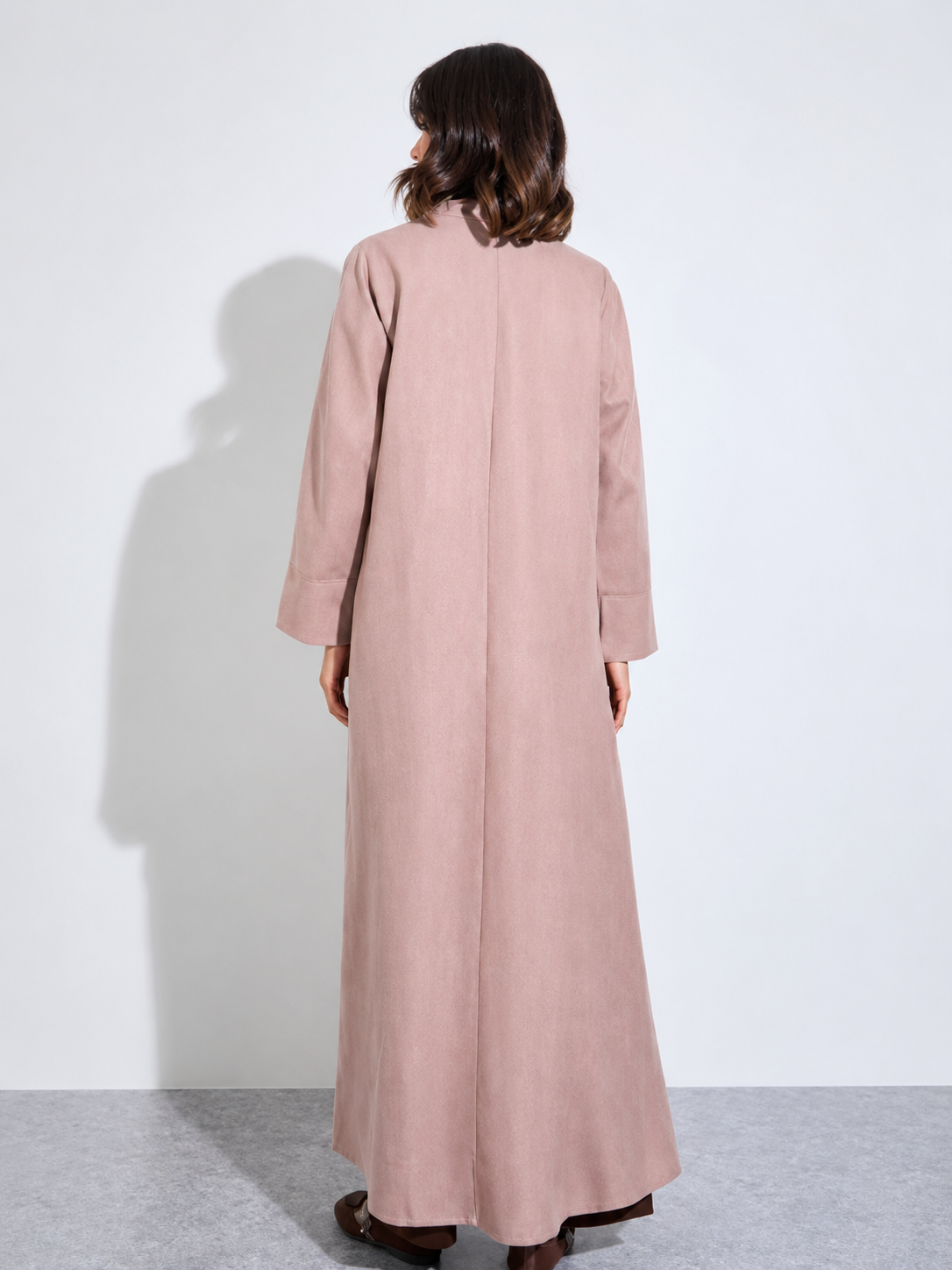 Dusty Rose Open Abaya