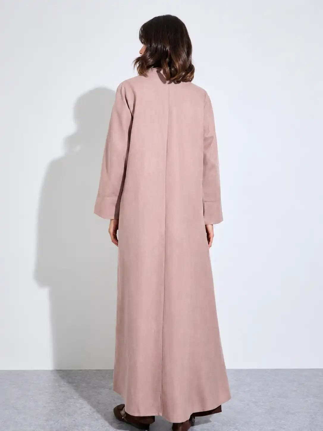 Dusty Rose Open Abaya