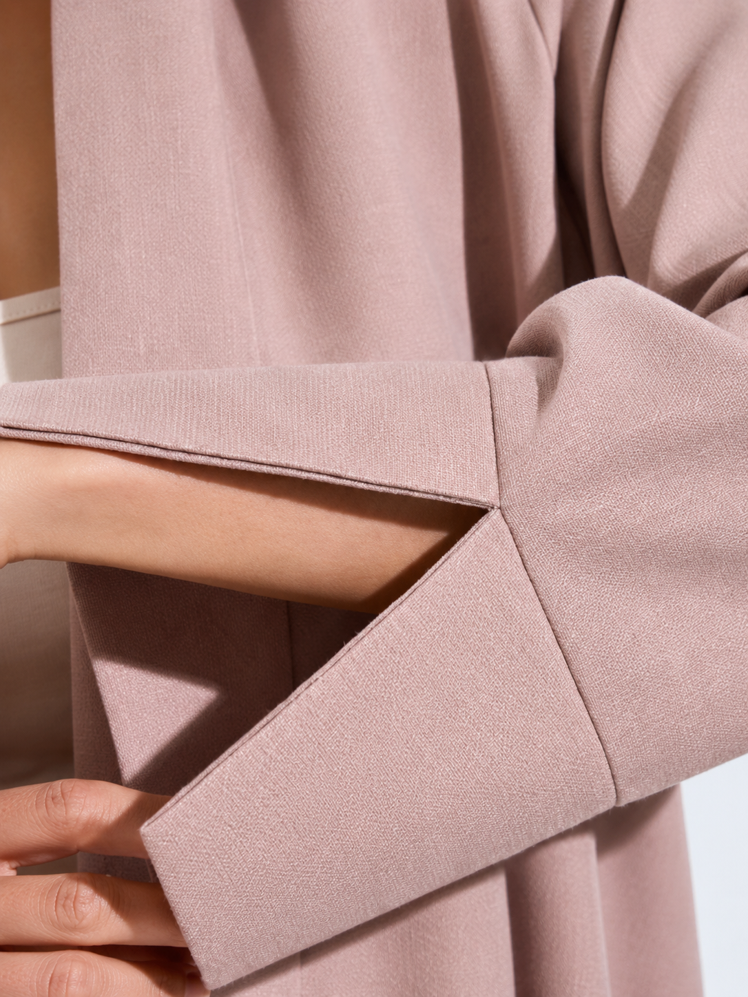Dusty Rose Open Abaya