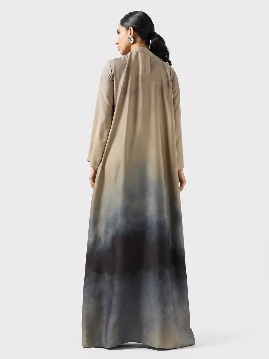 Elegant Ombre Open Abaya