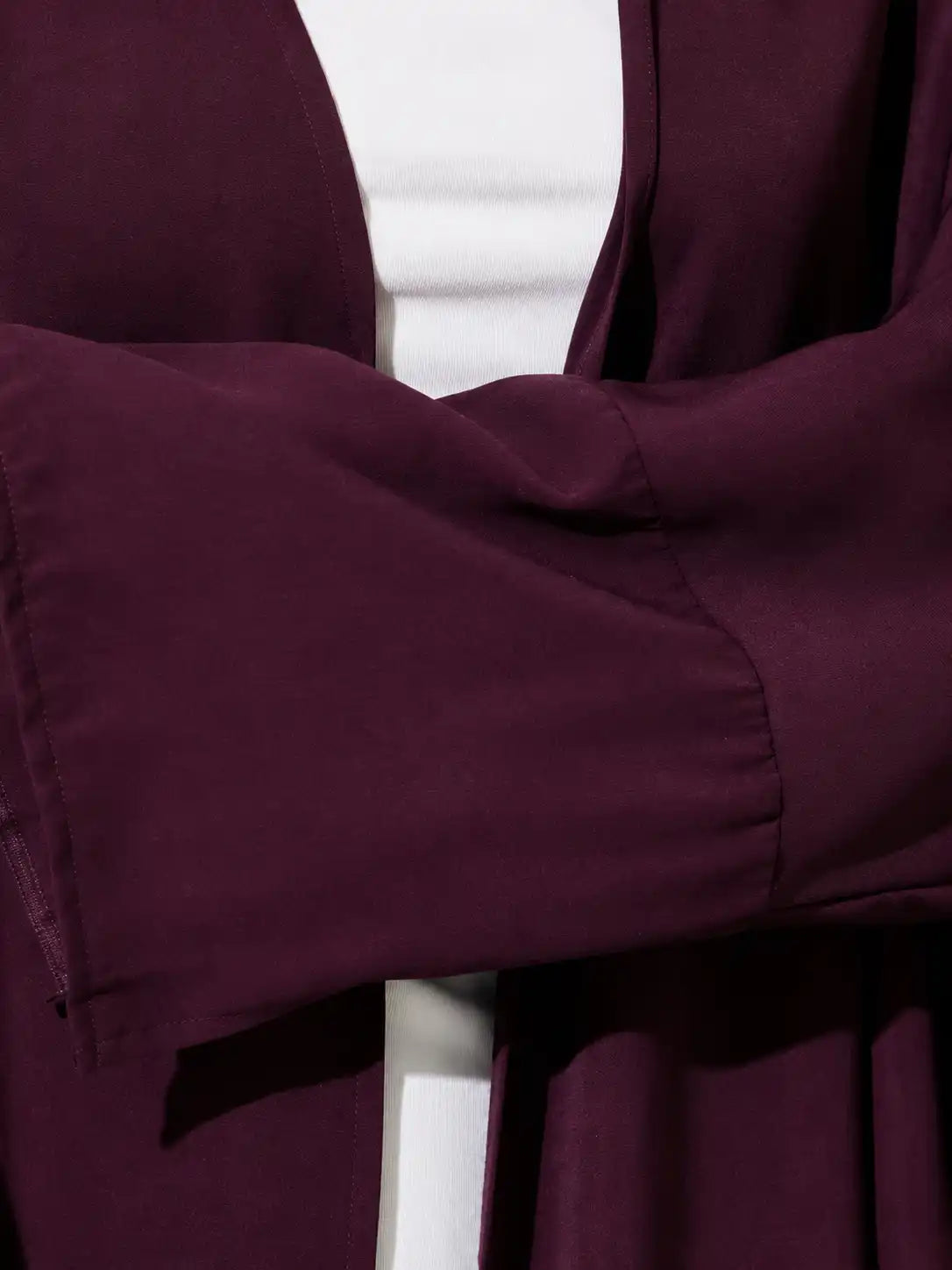 Plum Open Abaya