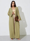 Olive Open Abaya
