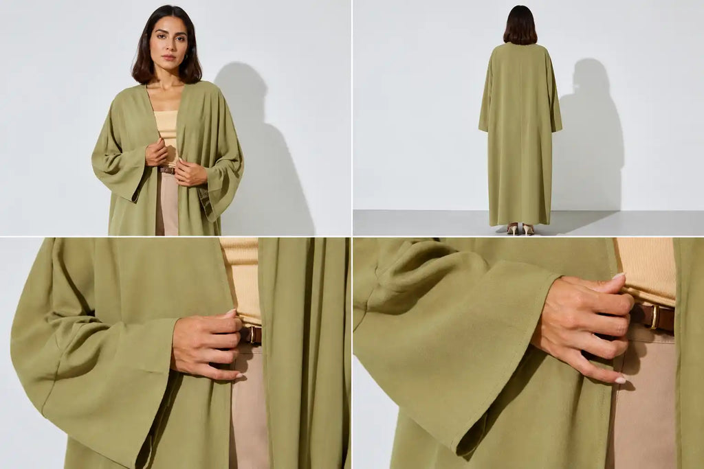 Olive Open Abaya