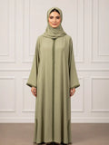 Elegant Sage Green Embroidered Abaya