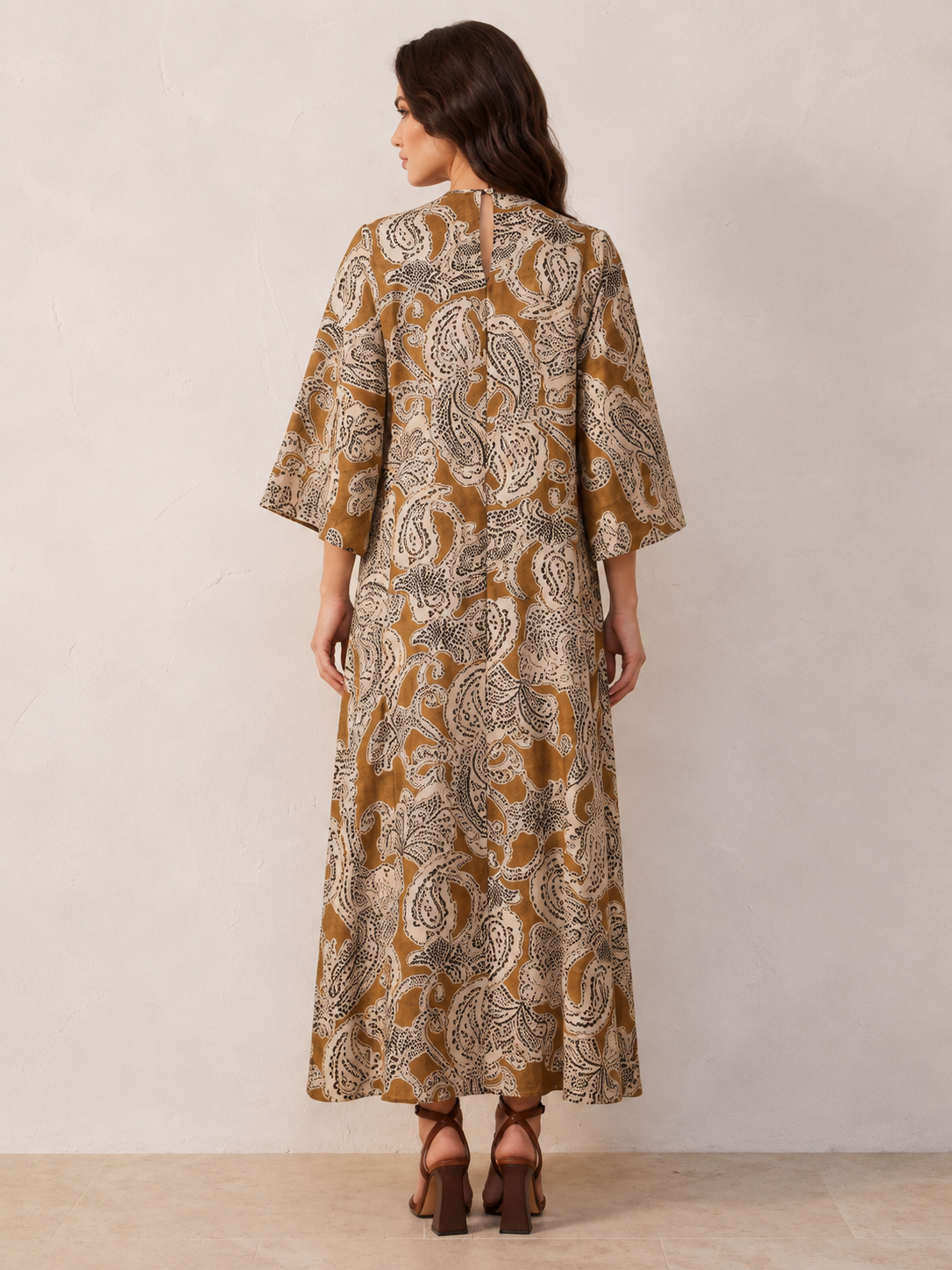 Splash Smart Paisley Print Trapeze Maxi Dress