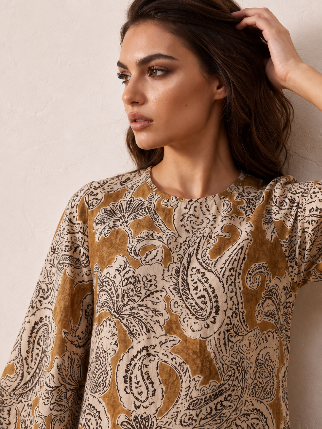 Splash Smart Paisley Print Trapeze Maxi Dress