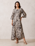 Splash Smart Paisley Print Trapeze Maxi Dress