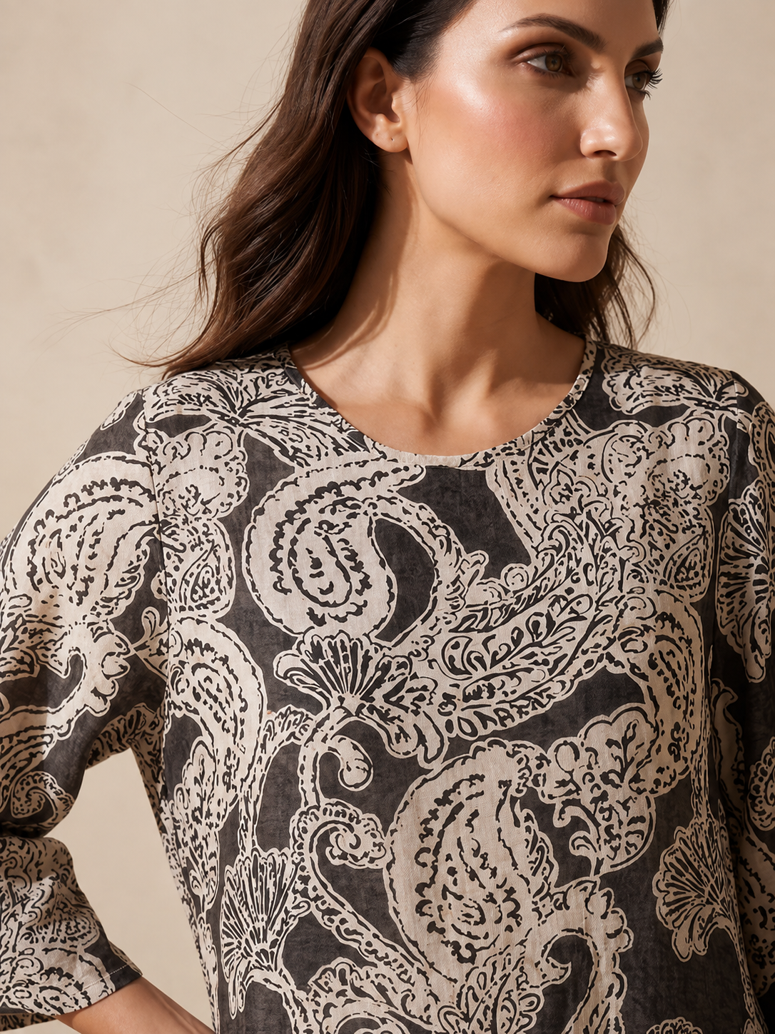 Splash Smart Paisley Print Trapeze Maxi Dress
