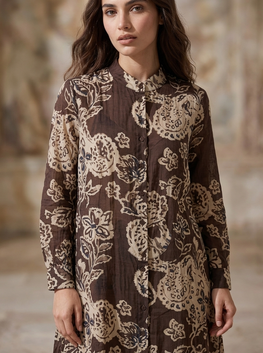 Splash Smart Paisley Print Midi Dress with Elasticated Waist