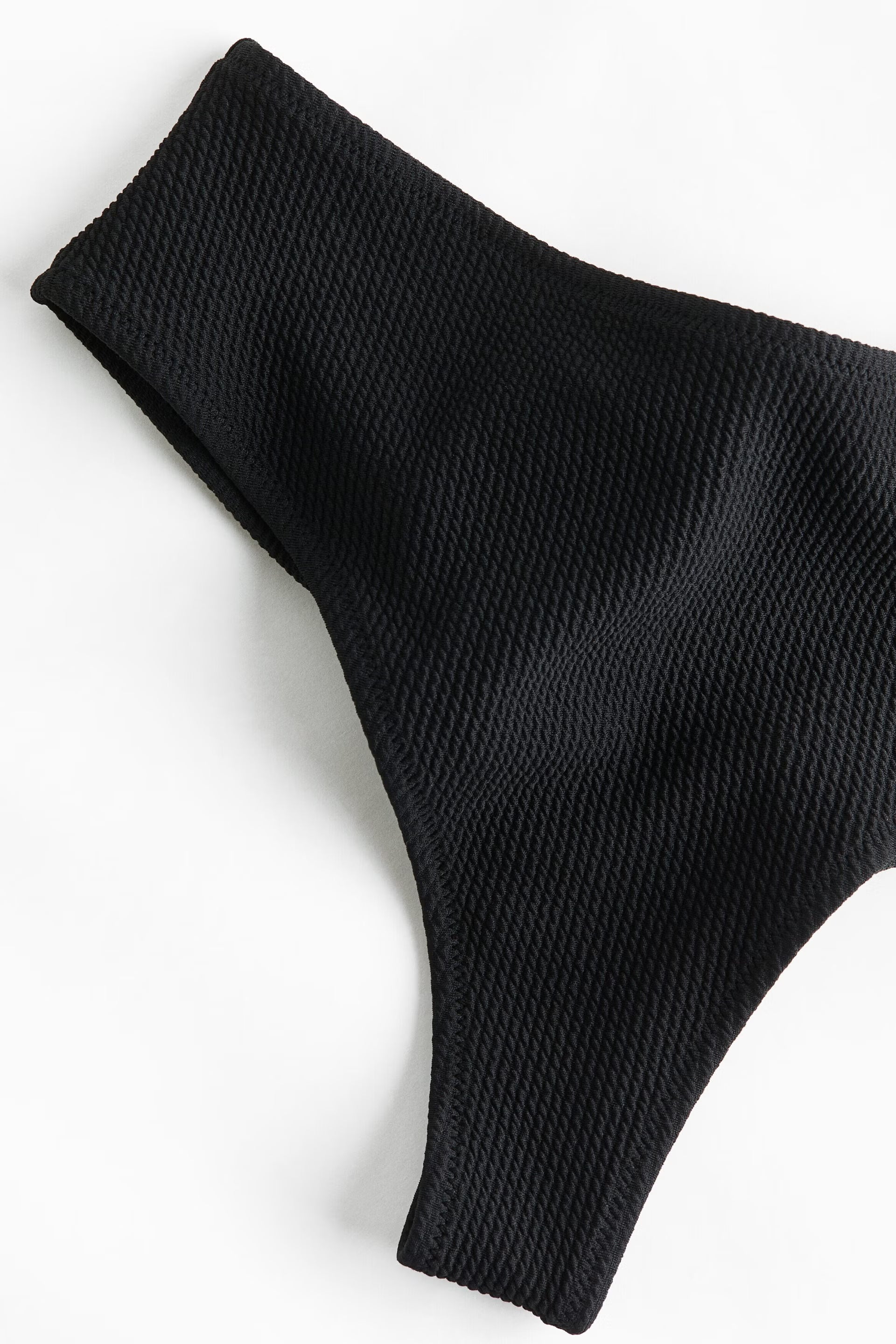 Black Textured U-Wire Bikini Set for Women