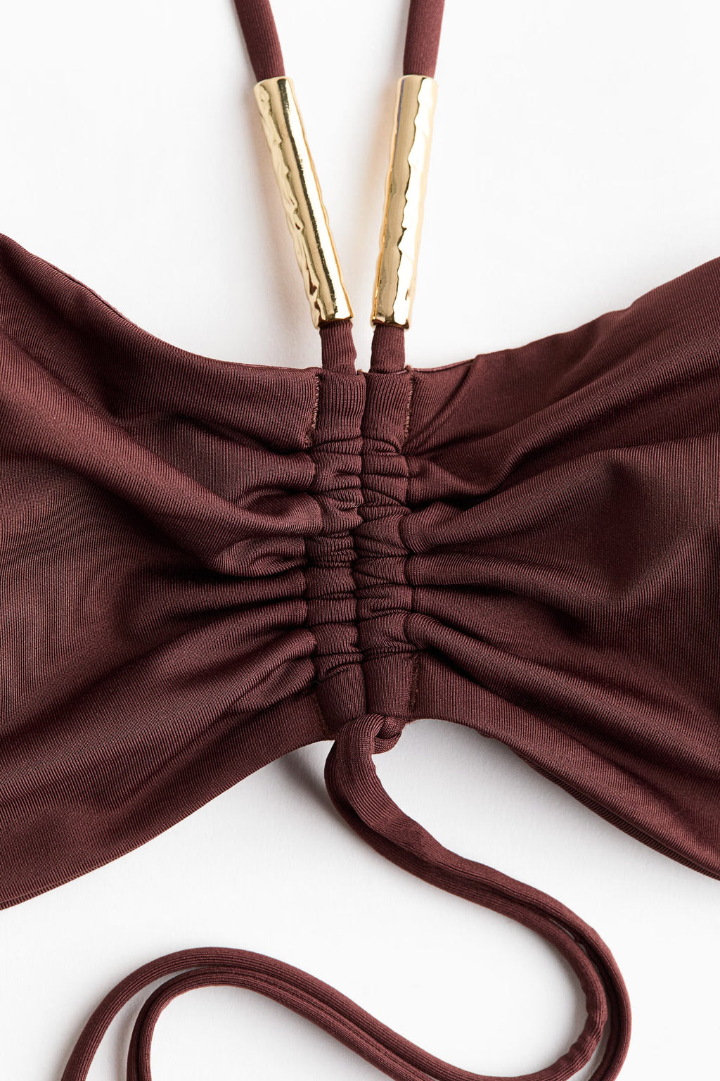 Dark Brown Halter Bandeau Bikini Set