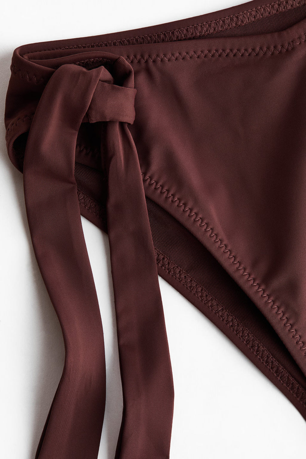 Dark Brown Plunge Side-Tie Bikini Set