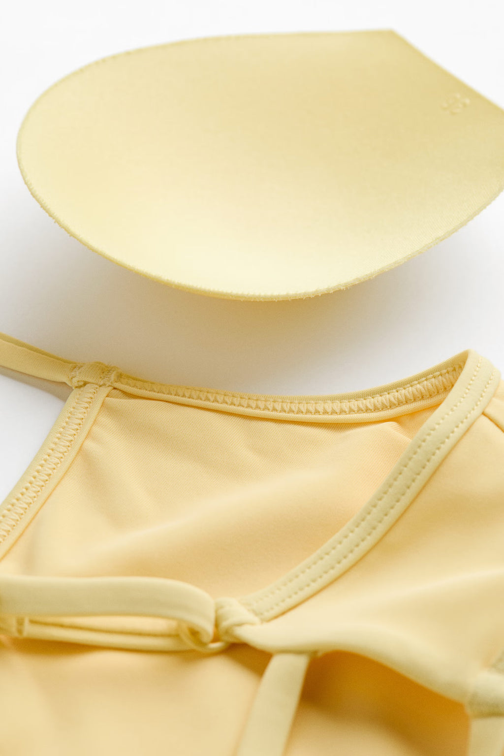 Women's Butter Yellow Padded Sports Bikini Set