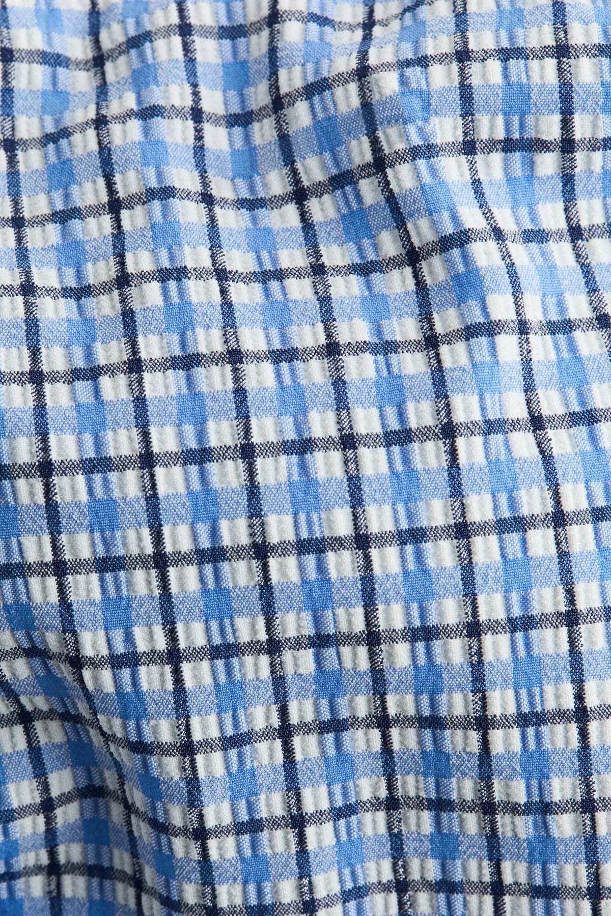 Blue Gingham Tie-Front Bandeau Bikini Set