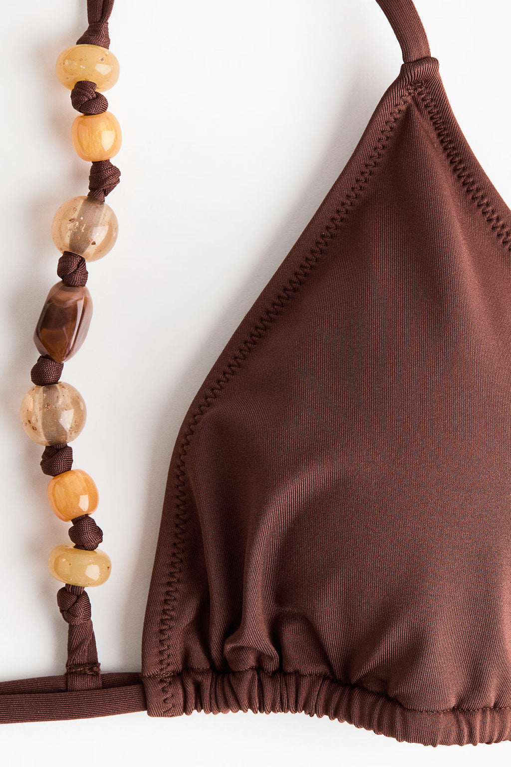 Chocolate Brown Halter Triangle Bikini Set