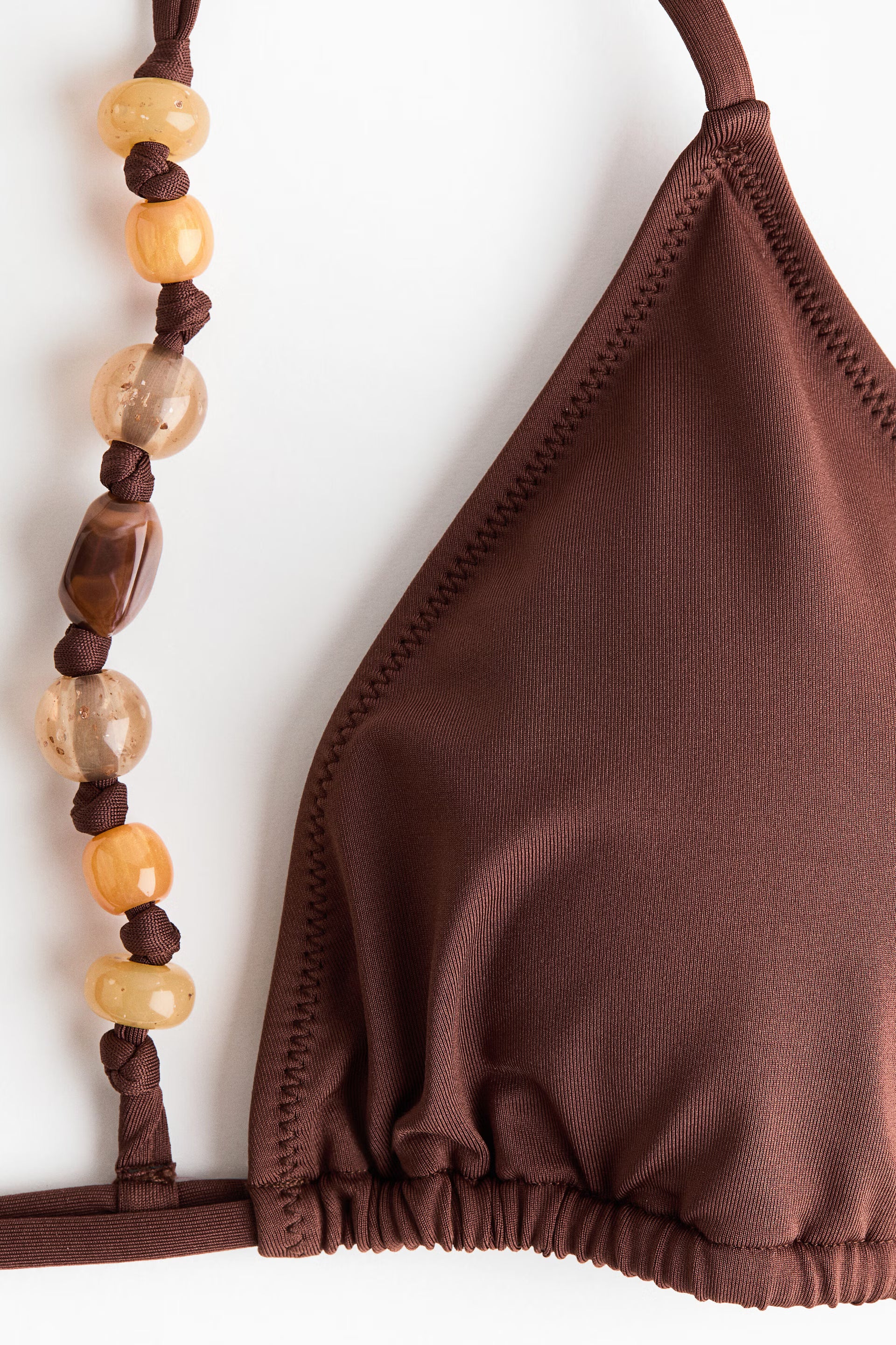 Chocolate Brown Halter Triangle Bikini Set
