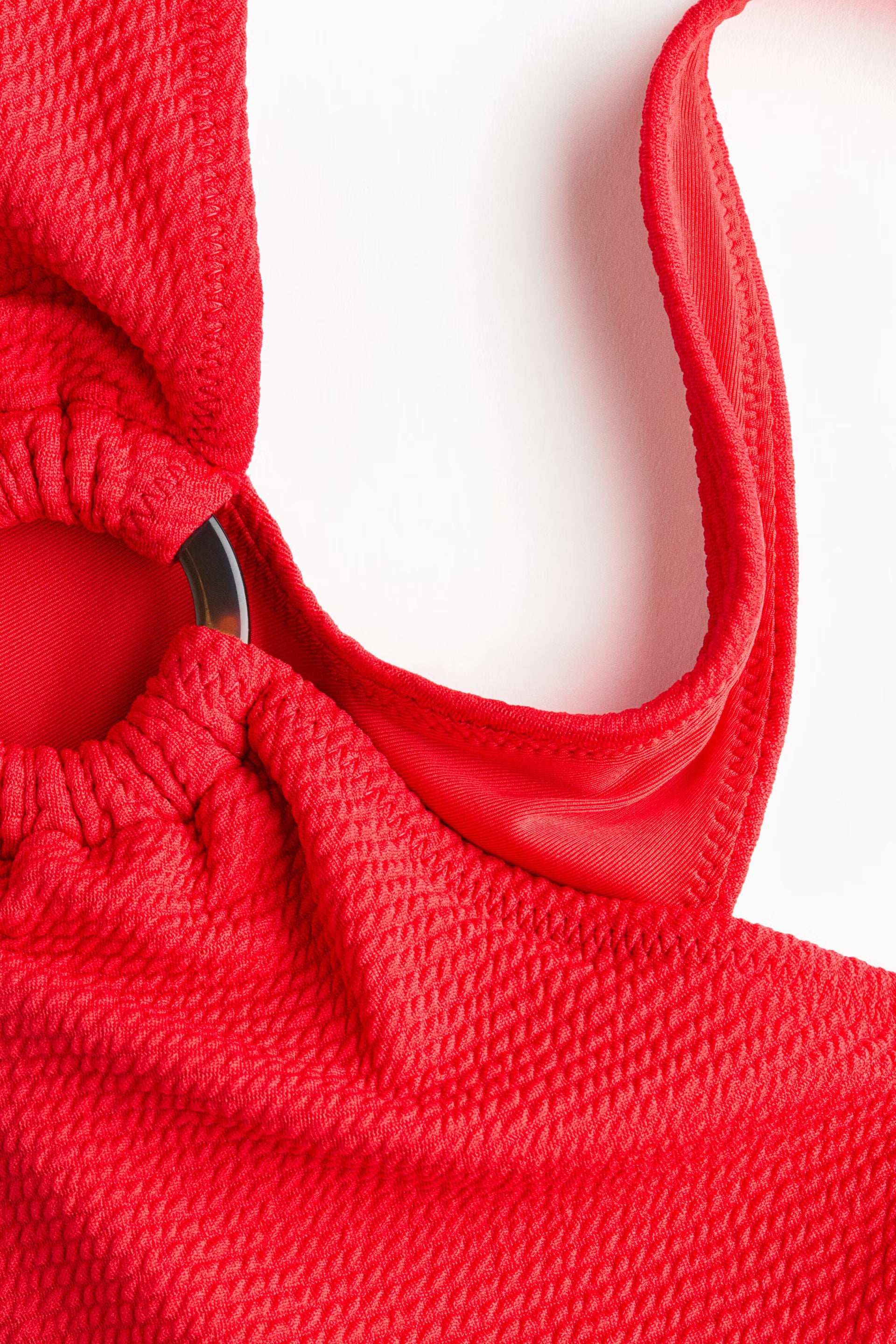 Red Ribbed O-Ring Bikini