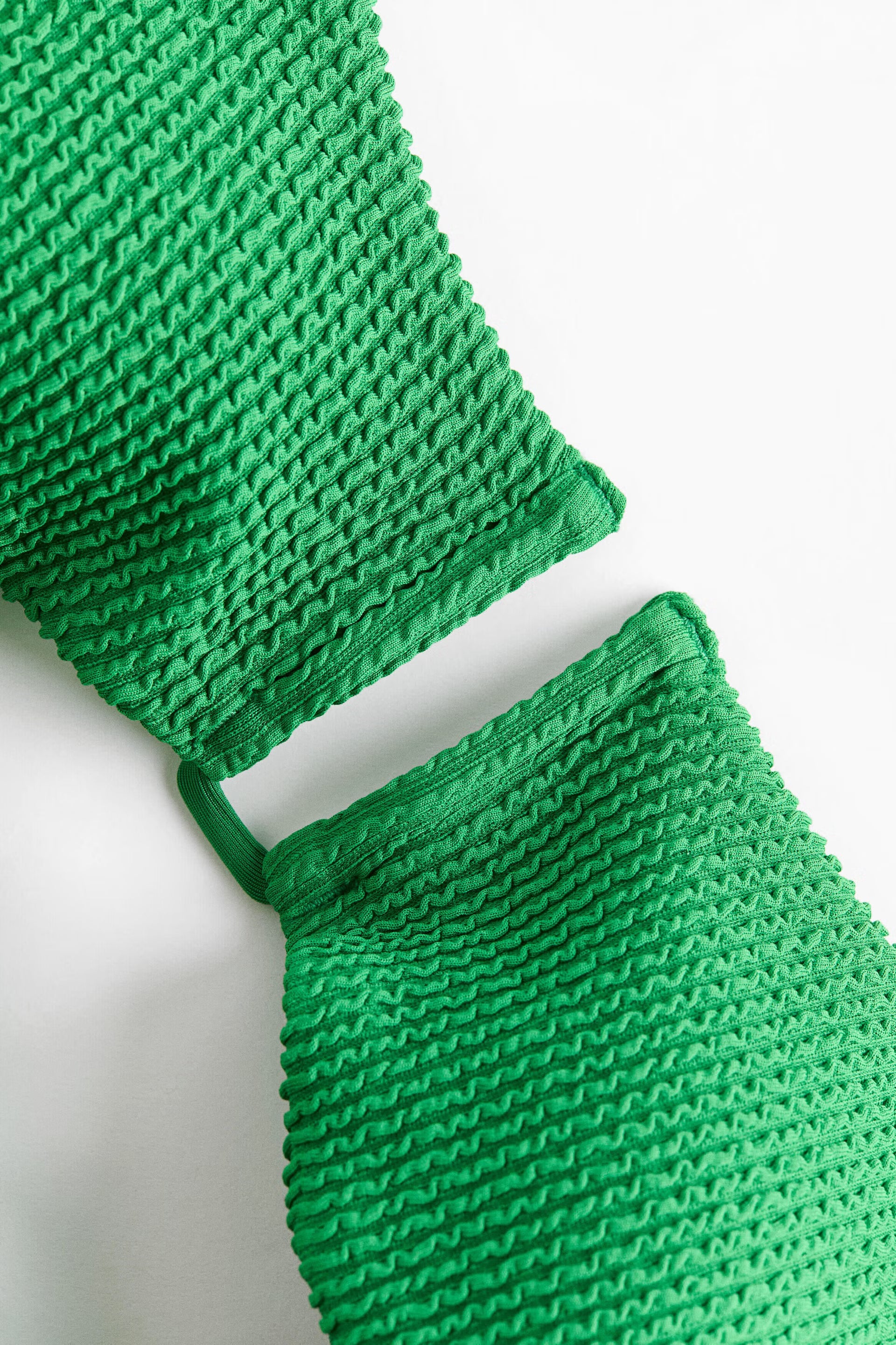 Green Textured U-Wire Bikini Set for Women