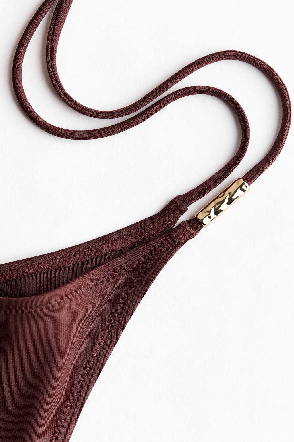 Dark Brown Halter Bandeau Bikini Set