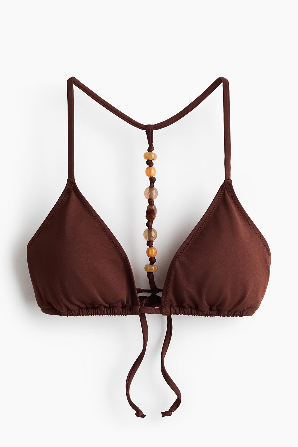 Chocolate Brown Halter Triangle Bikini Set