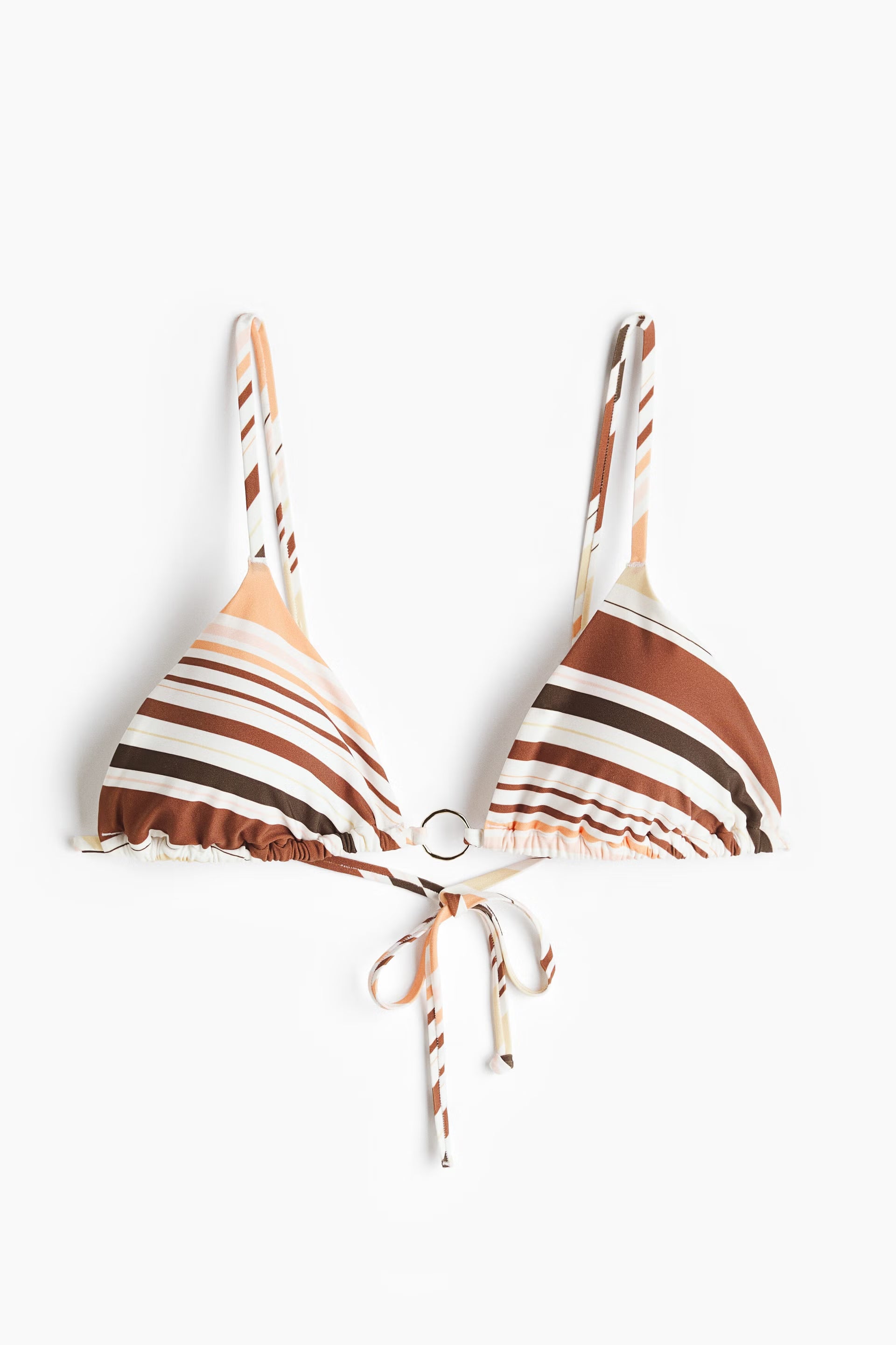 Terracotta Striped Ring Bikini Set | Multi-Tone Two-Piece Swimwear