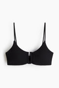 Black Textured U-Wire Bikini Set for Women