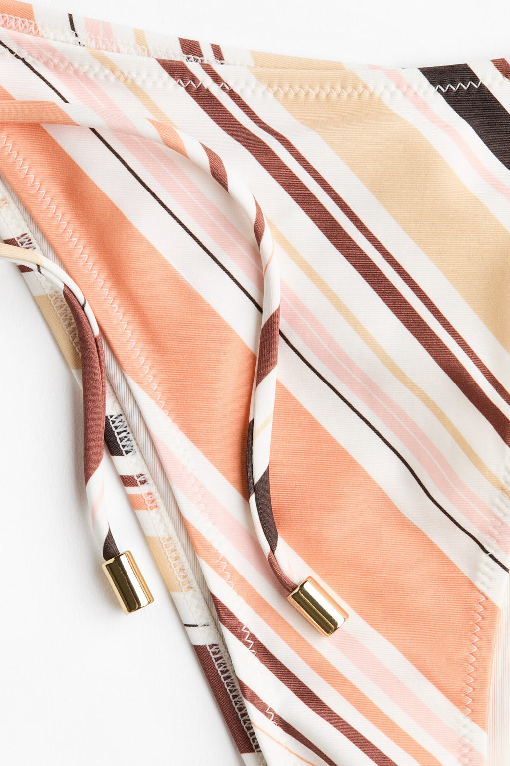 Terracotta Striped Ring Bikini Set | Multi-Tone Two-Piece Swimwear