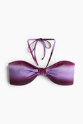 Purple Ombré Halter Bandeau Bikini Set