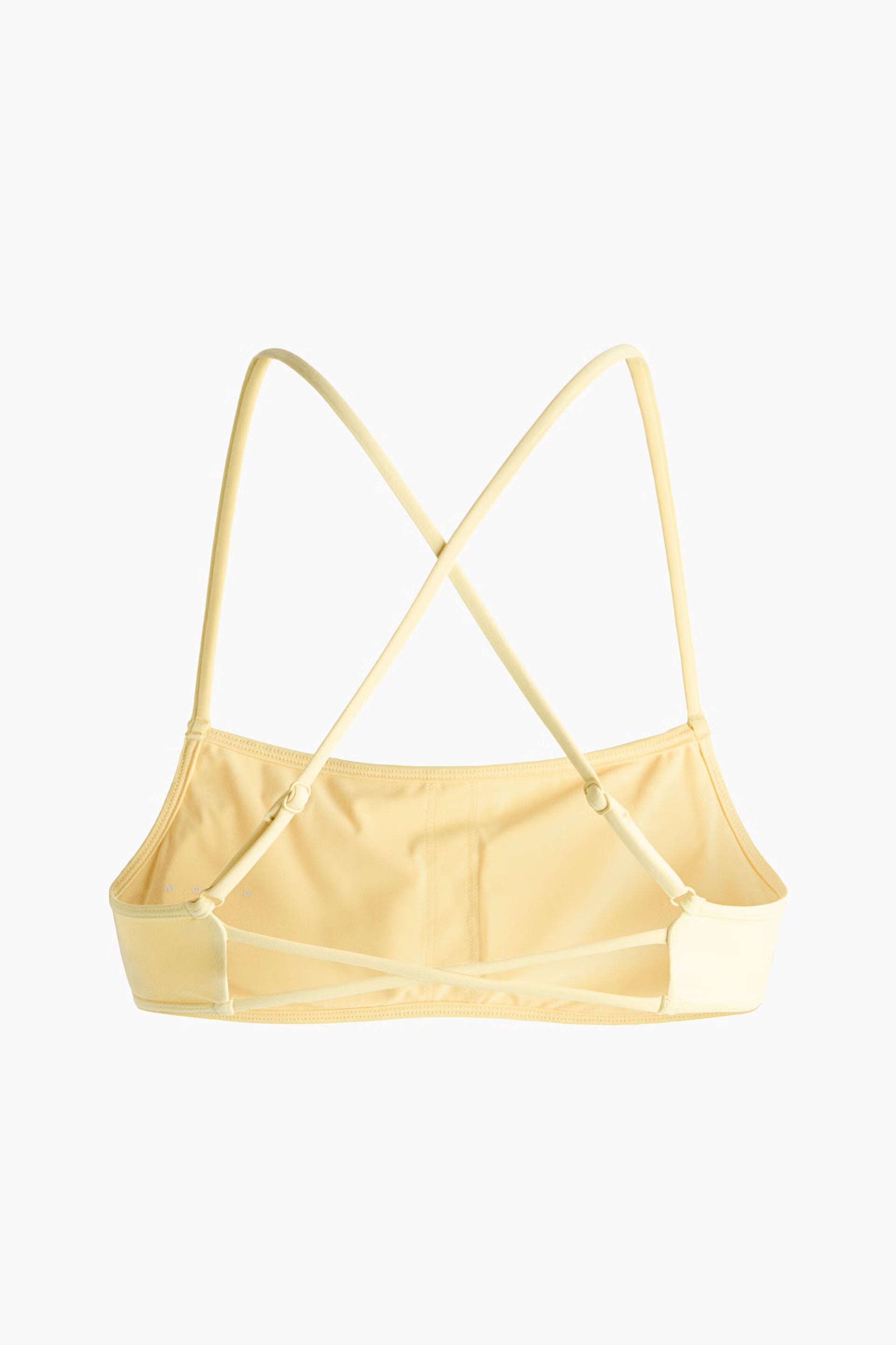 Women's Butter Yellow Padded Sports Bikini Set