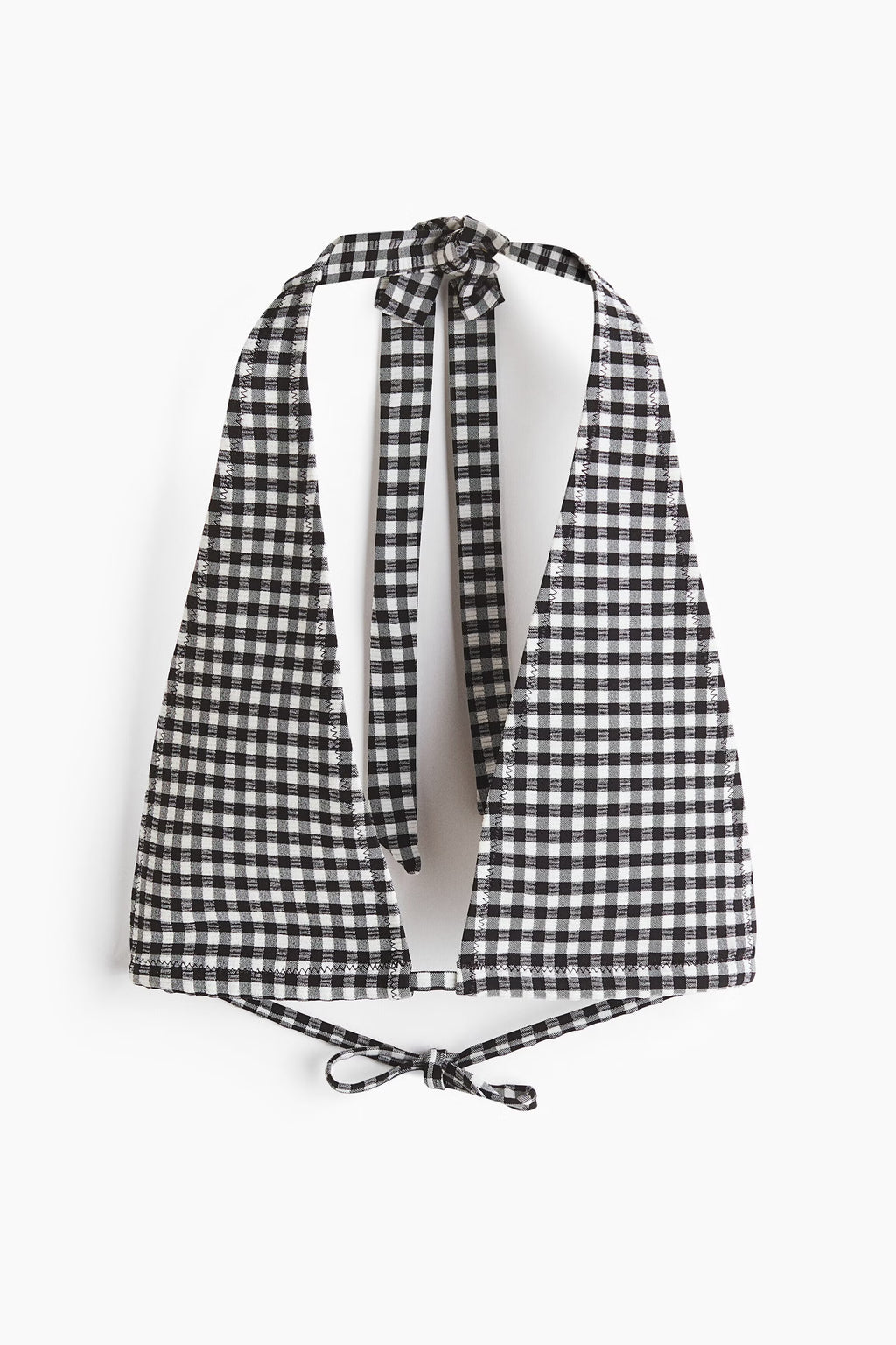 Black & White Gingham Halter Bikini Set