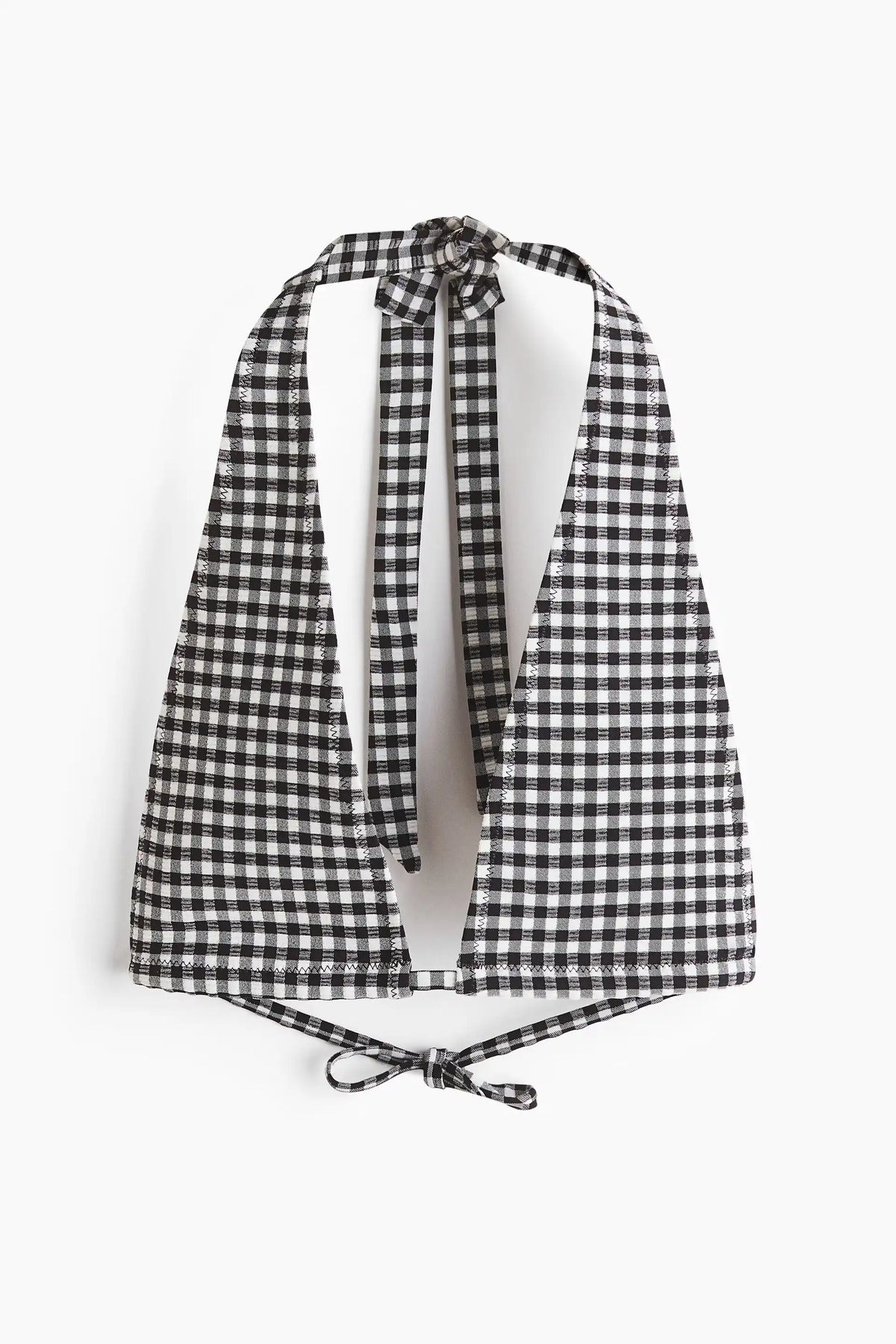 Black & White Gingham Halter Bikini Set